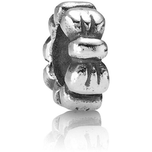 PANDORA Bow Spacer Authentic Sterling Silver Charm - Picture 1 of 9